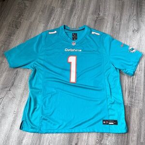 Nike NFL Miami Dolphins Tua Tagovailoa Men’s 4XL Engineered Jersey #1